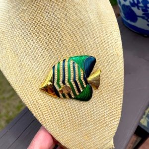 Kenneth J Lane sunfish brooch/pin